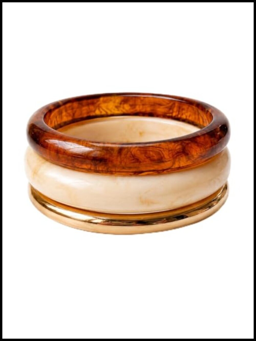 Chunky Resin Acrylic Bangle Set for Women, Wide Geometric Statement Bracelets,